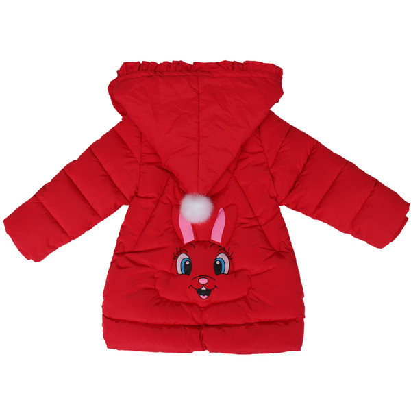 Modern gyerek téli kabát lányoknak díszítéssel és 3D dekorációval három színben