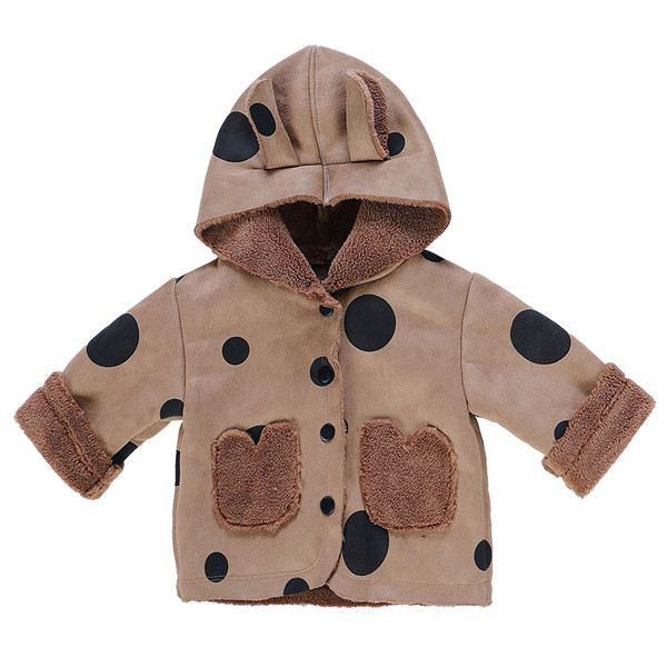 Καθημερινό παιδικό μπουφάν για κορίτσια με τσέπες και κουκούλα σε δύο χρώματα