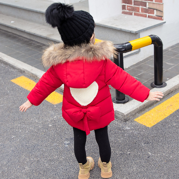 Modern gyerekkabát lányoknak többféle színben szalaggal