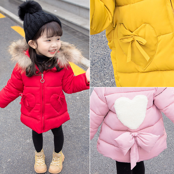 Modern gyerekkabát lányoknak többféle színben szalaggal