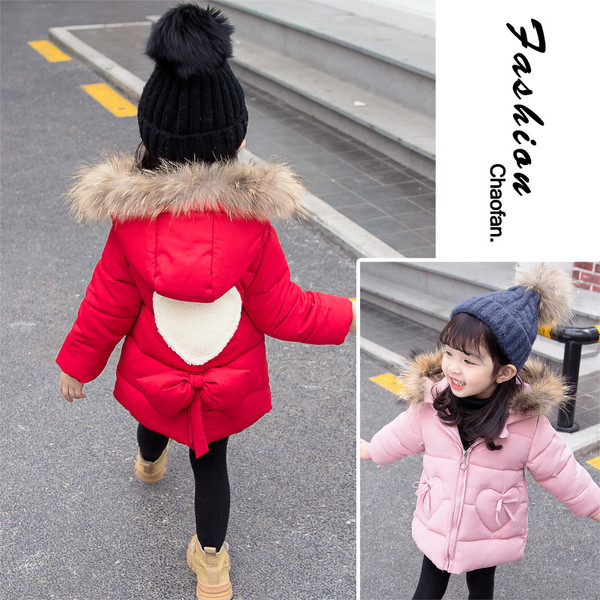 Modern gyerekkabát lányoknak többféle színben szalaggal