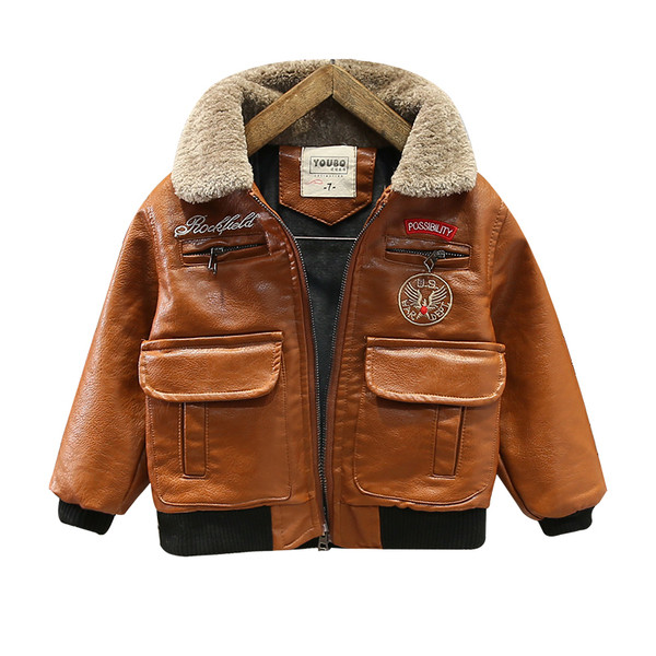 Öko bőrből készült napi gyerekkabát fiúknak három színben