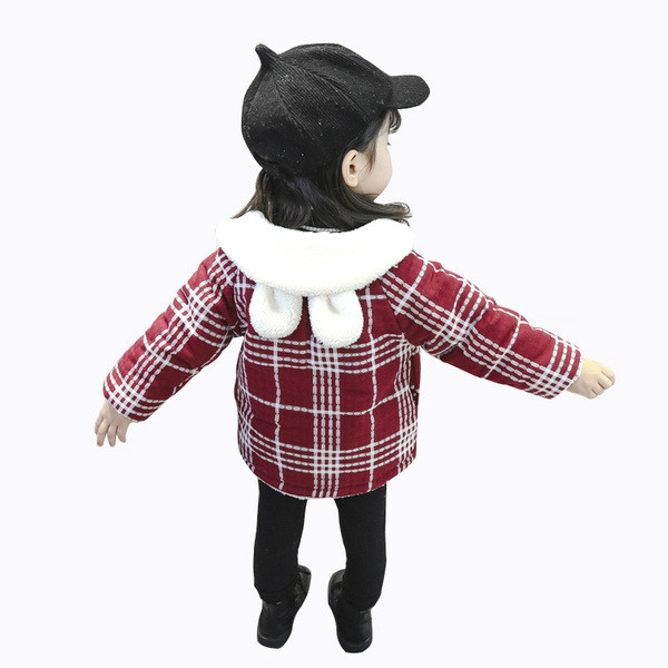 Παιδικό παλτό για κορίτσια με απαλή επένδυση σε δύο χρώματα