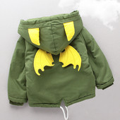 Modern gyerek kabát fiúknak 3D elemekkel három színben