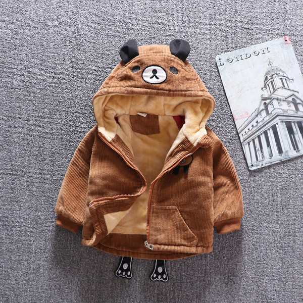 Modern őszi gyerek kabát fiúknak 3D elemmel, három színben