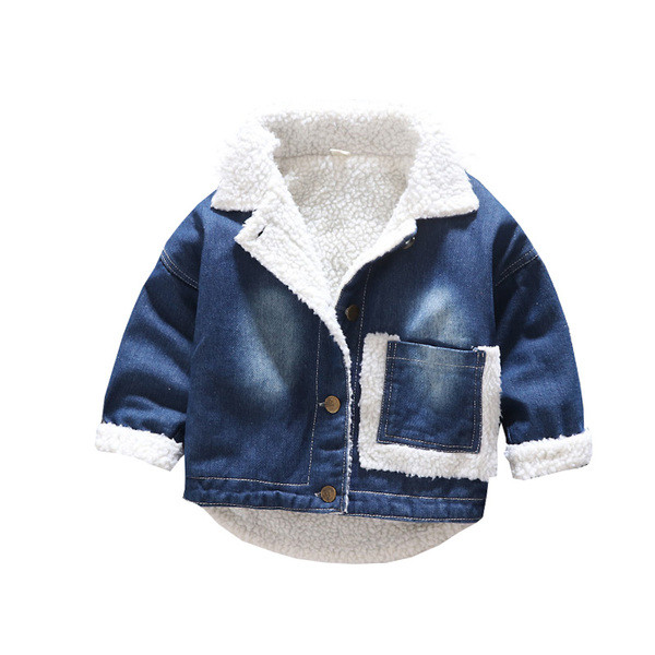 Korszerű gyermek farmerdzseki puha béléssel