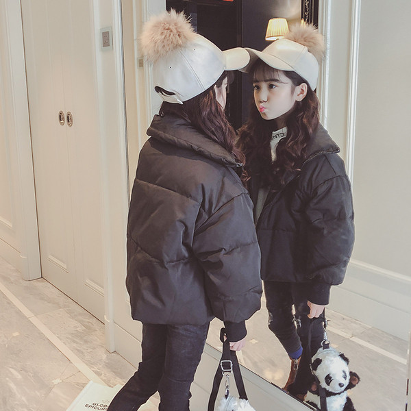 Παιδικό μπουφάν μοντέλο για κορίτσια σε πράσινο και μαύρο χρώμα