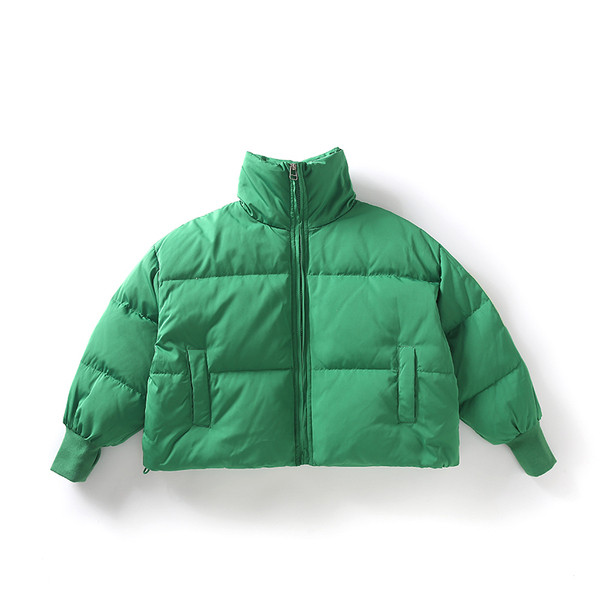 Παιδικό μπουφάν μοντέλο για κορίτσια σε πράσινο και μαύρο χρώμα