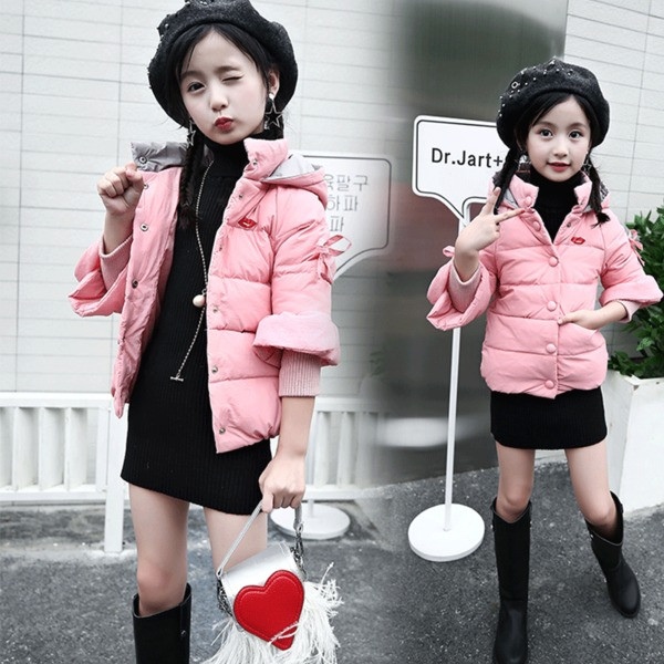 Modern gyerekkabát lányoknak szalagokkal, 7/8-as ujjakkal, többféle színben