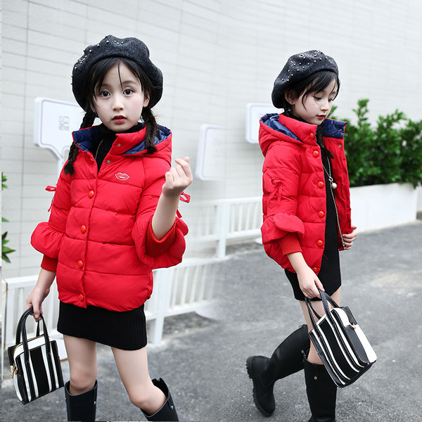 Modern gyerekkabát lányoknak szalagokkal, 7/8-as ujjakkal, többféle színben