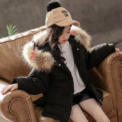 Ζεστό παιδικό μπουφάν για κορίτσια με πολύχρωμο χνούδι σε διάφορα χρώματα