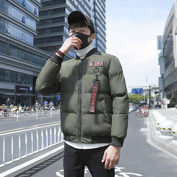 Alkalmi férfi téli kabát négy színben emblémával