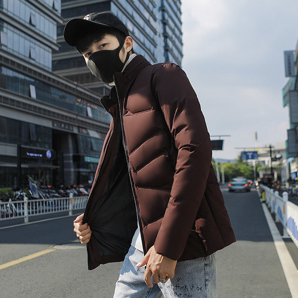 Stílusos férfi vastag kabát több színben