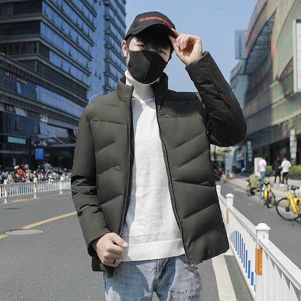 Stílusos férfi vastag kabát több színben