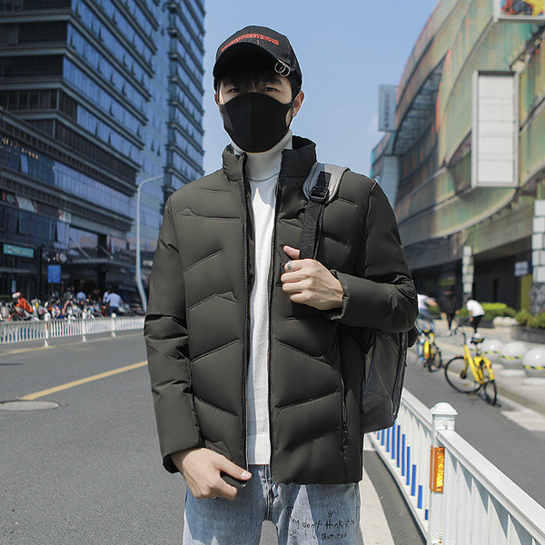 Stílusos férfi vastag kabát több színben