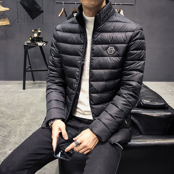 Egyszerű férfi kabát emblémával több színben