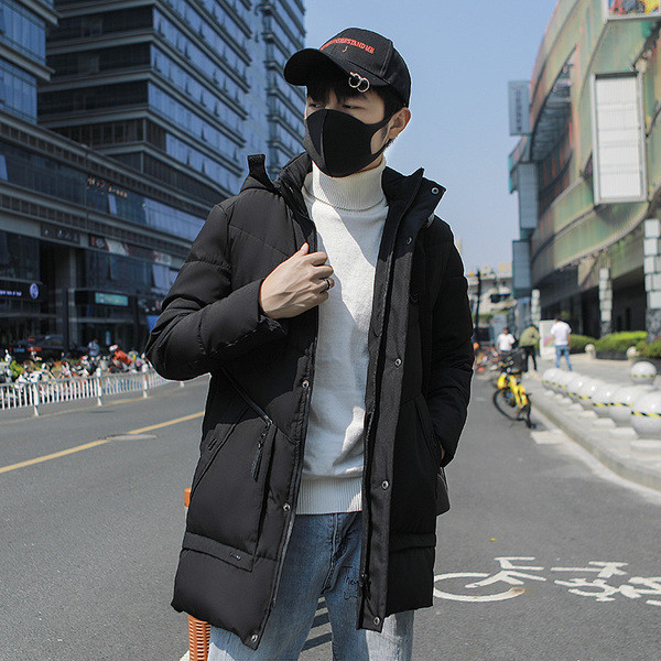 Elegáns férfi hosszú kabát két színben emblémával