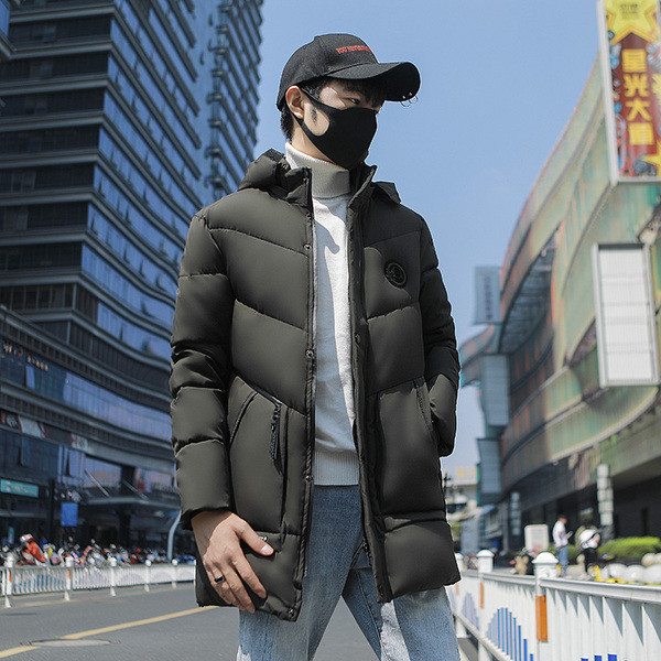 Elegáns férfi hosszú kabát két színben emblémával