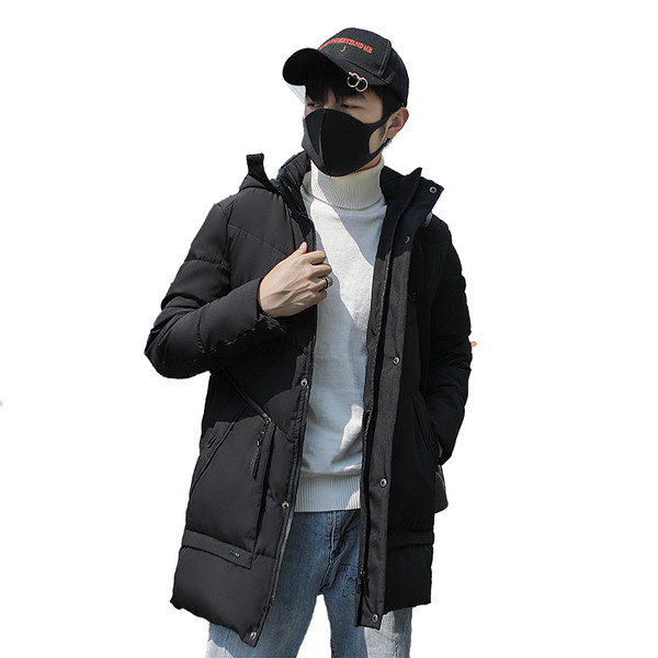 Elegáns férfi hosszú kabát két színben emblémával