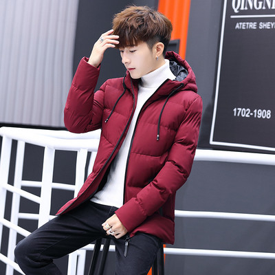 Modern férfi vastag kabát kapucnival több színben