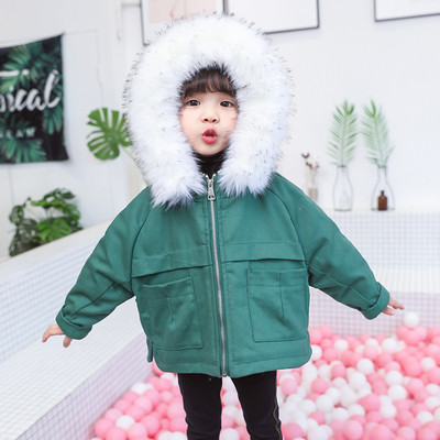 Καθημερινό παιδικό μπουφάν με κουκούλα και γούνα σε διάφορα χρώματα