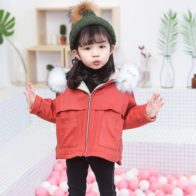 Καθημερινό παιδικό μπουφάν με κουκούλα και γούνα σε διάφορα χρώματα