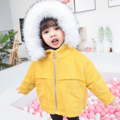 Καθημερινό παιδικό μπουφάν με κουκούλα και γούνα σε διάφορα χρώματα