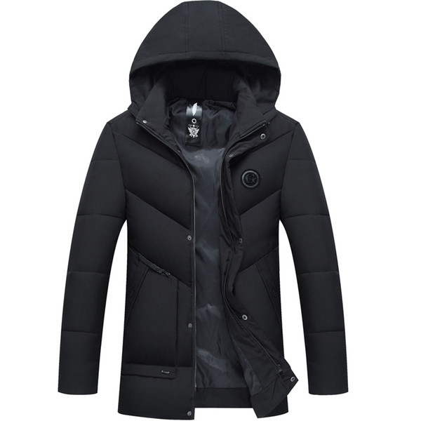 Μοντέρνο χειμερινό μπουφάν με κουκούλα σε δύο χρώματα