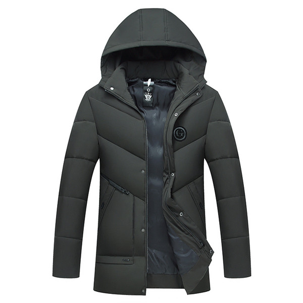 Μοντέρνο χειμερινό μπουφάν με κουκούλα σε δύο χρώματα