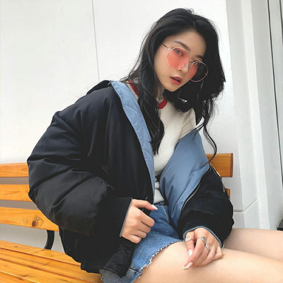 Дамско яке с цип с две лица