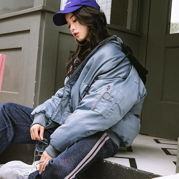 Дамско яке с цип с две лица