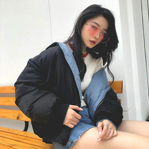 Дамско яке с цип с две лица