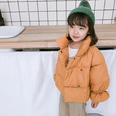 Καθημερινό παιδικό μπουφάν σε φαρδύ σχέδιο με υψηλό γιακά σε διάφορα χρώματα