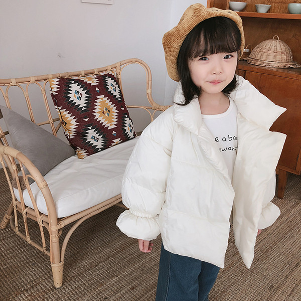 Καθημερινό παιδικό μπουφάν σε  φαρδύ σχέδιο με υψηλό γιακά σε διάφορα χρώματα