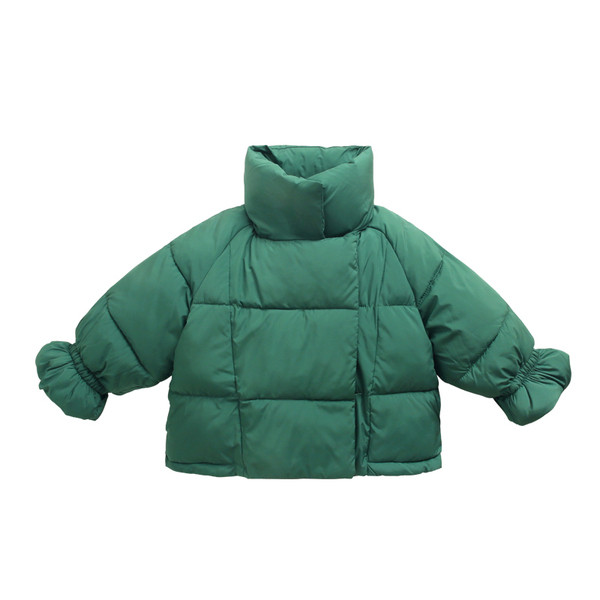 Καθημερινό παιδικό μπουφάν σε  φαρδύ σχέδιο με υψηλό γιακά σε διάφορα χρώματα