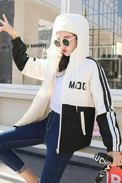 Női őszi-téli kabát három színben felirattal