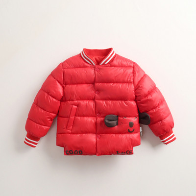 Καθημερινό μπουφάν για παιδιά με εφαρμογή και τρισδιάστατα στοιχεία σε διάφορα χρώματα