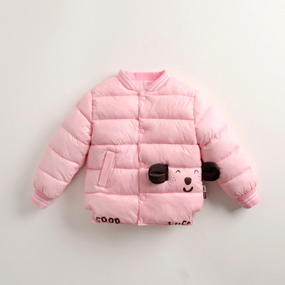 Καθημερινό μπουφάν για παιδιά με εφαρμογή και τρισδιάστατα στοιχεία σε διάφορα χρώματα