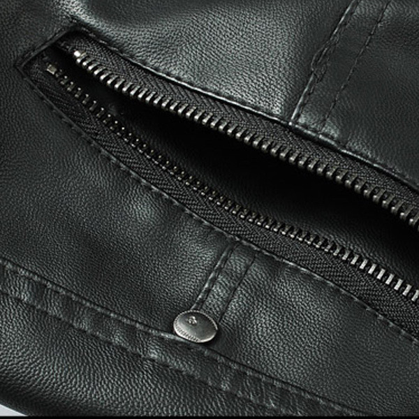 Eko bőrből készült sport és alkalmi férfi dzseki