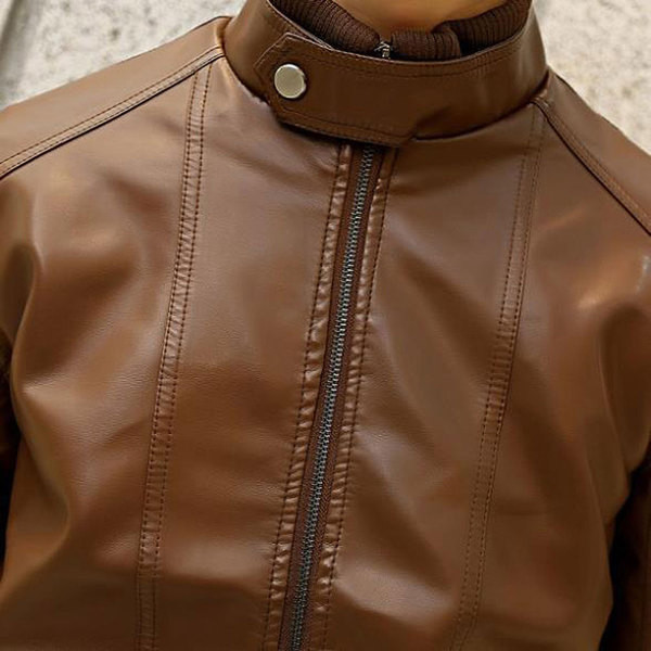 Κομψό ανδρικό μπουφάν αποό έκο δέρμα  σε δύο χρώματα