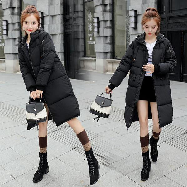 Hosszú fekete kabát kapucnival, férfiaknak és nőknek egyaránt