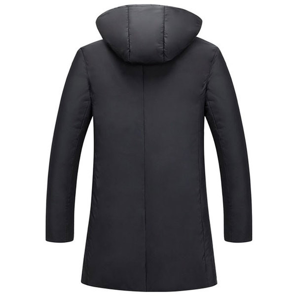 Elegáns férfi téli kabát fekete és szürke színben