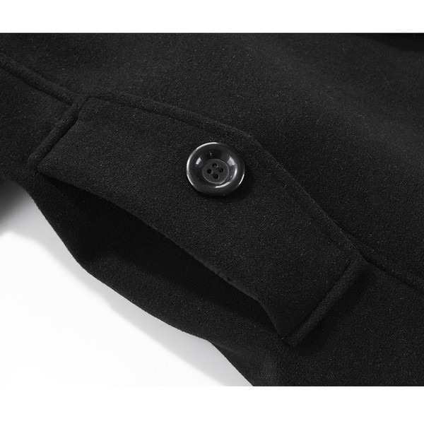 Elegáns férfi télikabát kapucnival két színben