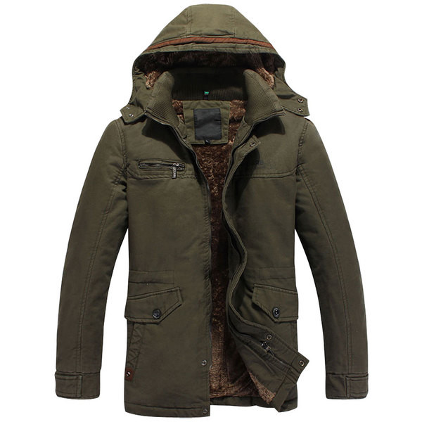 Jachetă modernă pentru bărbați, cu căptușeală groasă, cu glugă în mai multe culori