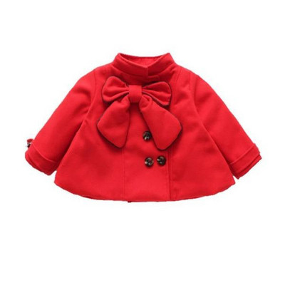 Stílusos gyerekkabát lányoknak, széles modell kétszínű szalaggal