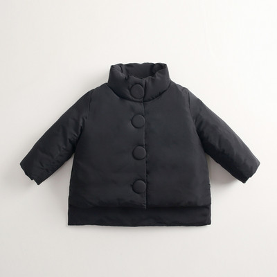 Gyermek téli kabát lányoknak magas gallérral és gombokkal több színben