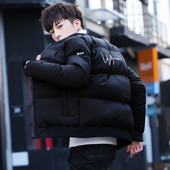 Aktuális férfi téli kabát, hátoldalán felirattal több színben