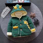 Alkalmi gyerekkabát kapucnival és 3D elemekkel, alkalmas lányoknak és fiúknak