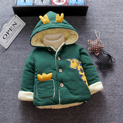 Alkalmi gyerekkabát kapucnival és 3D elemekkel, alkalmas lányoknak és fiúknak