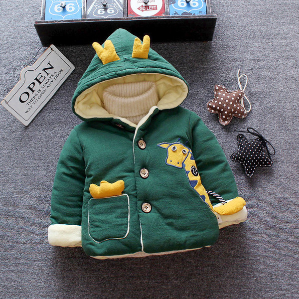 Καθημερινό παιδικό μπουφάν με κουκούλα και τρισδιάστατα στοιχεία κατάλληλα για κορίτσια και αγόρια